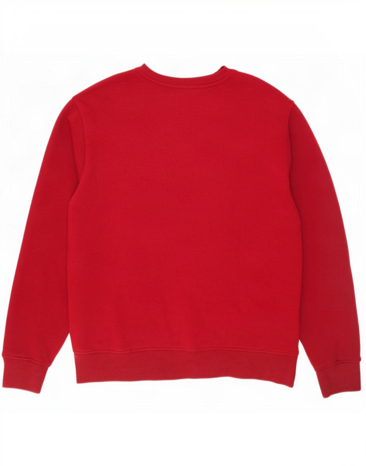 Felpa grafica Reebok da uomo, grande, in cotone rosso