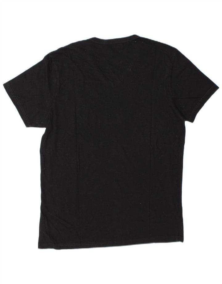 Guess T-shirt grafica da uomo Top in cotone nero medio