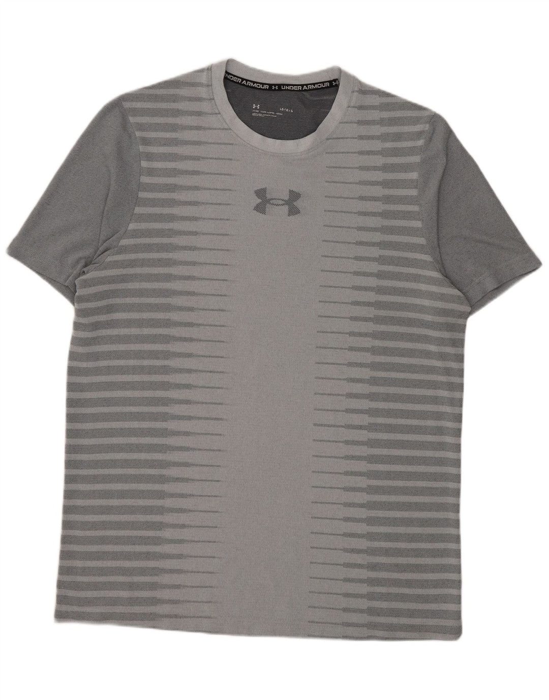 Maglietta grafica da uomo Under Armour Top a righe grigie grandi