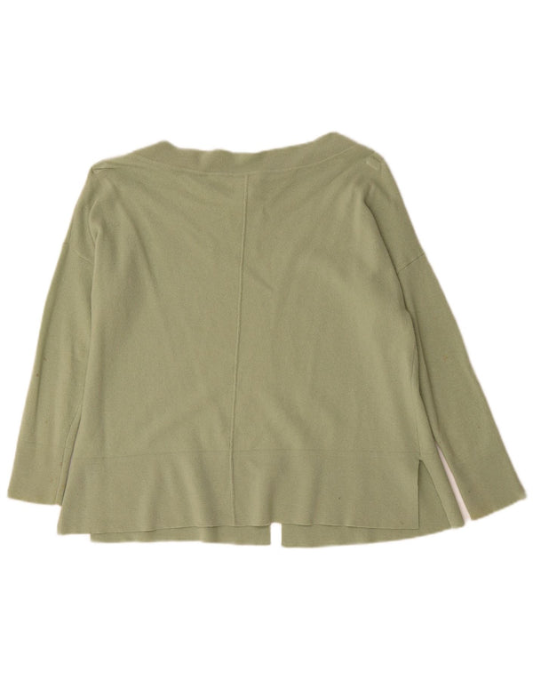 Maglione maglione oversize con scollo a barca da donna Reiss UK 6 XS lana verde
