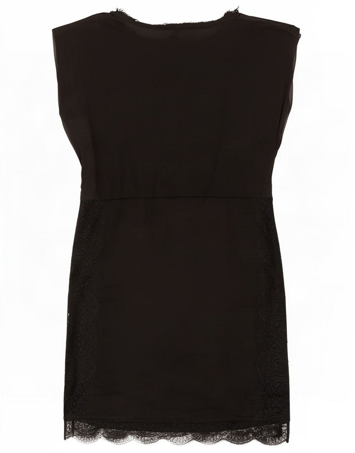 Abito basic senza maniche da donna Zara UK 14 poliestere nero medio