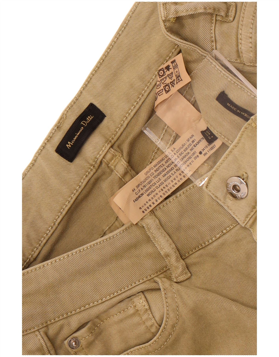 Pantaloni cargo skinny da donna Massimo Dutti EU 40 Medium W30 L29 Khaki