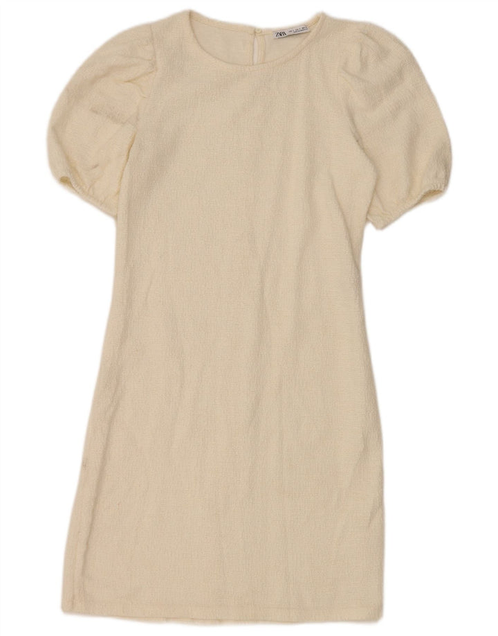 Abito tubino Zara da donna UK 8 piccolo in cotone bianco