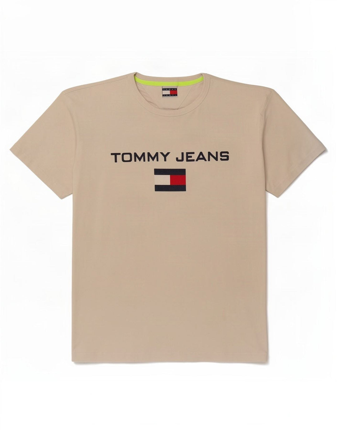 T-shirt grafica da uomo Tommy Hilfiger Top in cotone beige medio