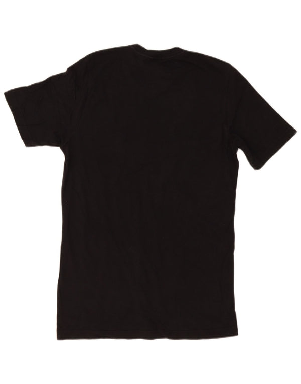 T-shirt grafica da uomo Adidas Top piccola in cotone nero