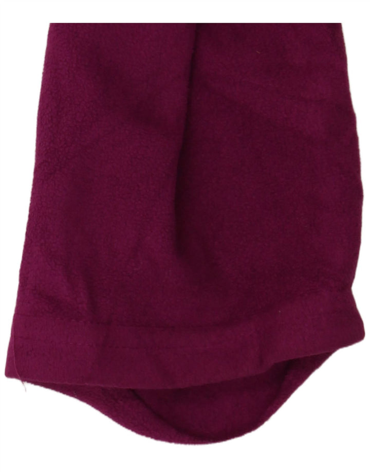 EDDIE BAUER Maglione in pile da donna con collo con zip UK 16 Grande poliestere viola