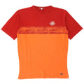 Asics - Maglietta grafica da uomo, grande, color block arancione
