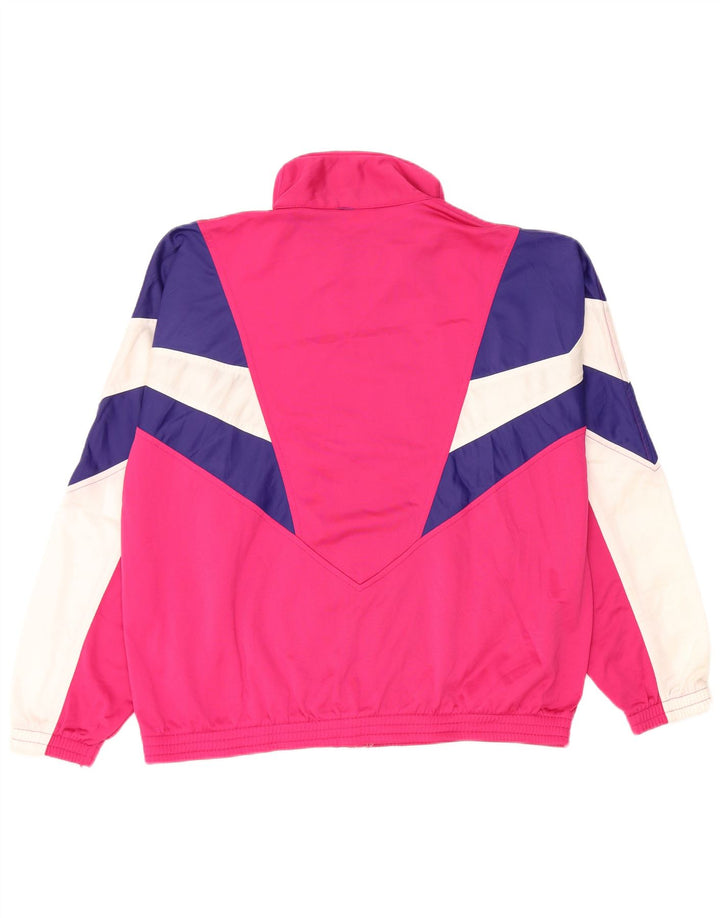 Giacca da tuta da donna Ellesse UK 14 Medium Pink Colourblock Retro