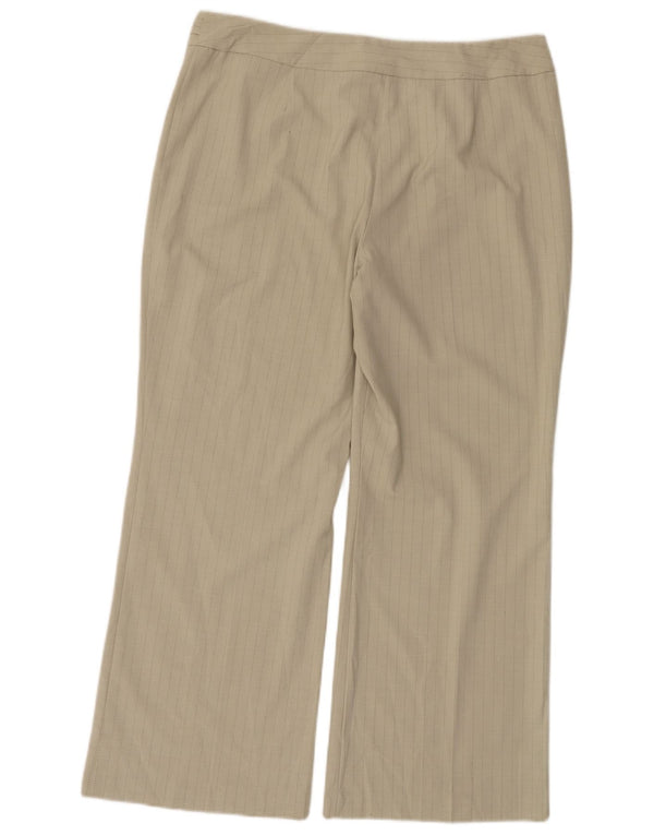 Pantaloni casual da donna Marks & Spencer UK 16 Large W34 L28 Gessato beige