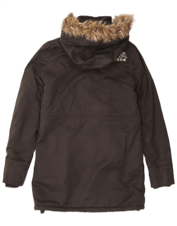 Giacca parka con cappuccio grafico da uomo Superdry UK 38 Poliestere grigio medio