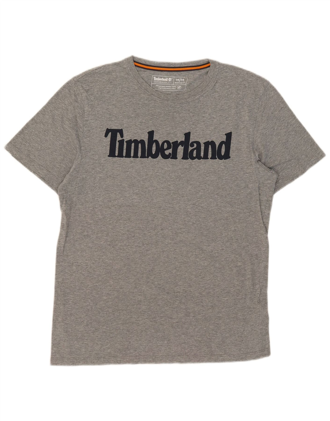 T-shirt grafica da uomo con vestibilità regolare Timberland, cotone grigio medio