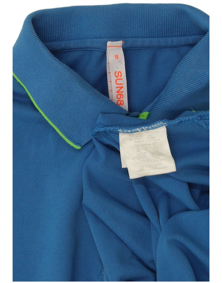 Polo Sun68 da bambino 15-16 anni in cotone blu