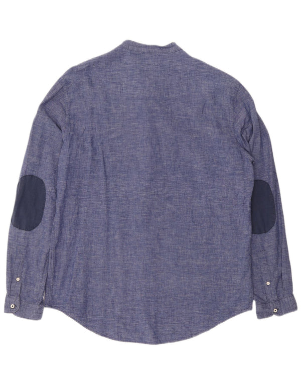 Camicia pullover super slim fit da uomo Zara XL in cotone blu