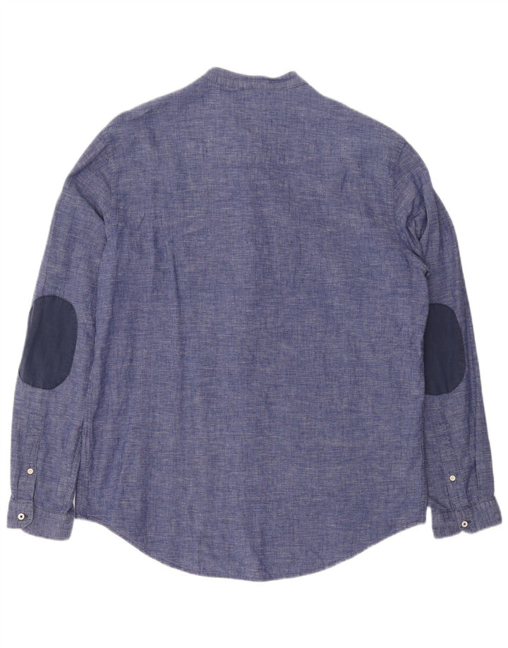 Camicia pullover super slim fit da uomo Zara XL in cotone blu