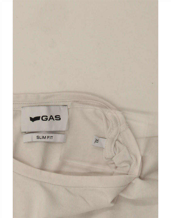 T-shirt slim fit da uomo Gas XL bianca