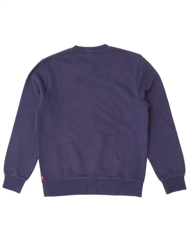 Levi's Uomo Graphic Standard Fit Felpa Maglione Piccolo Blu Navy Classico