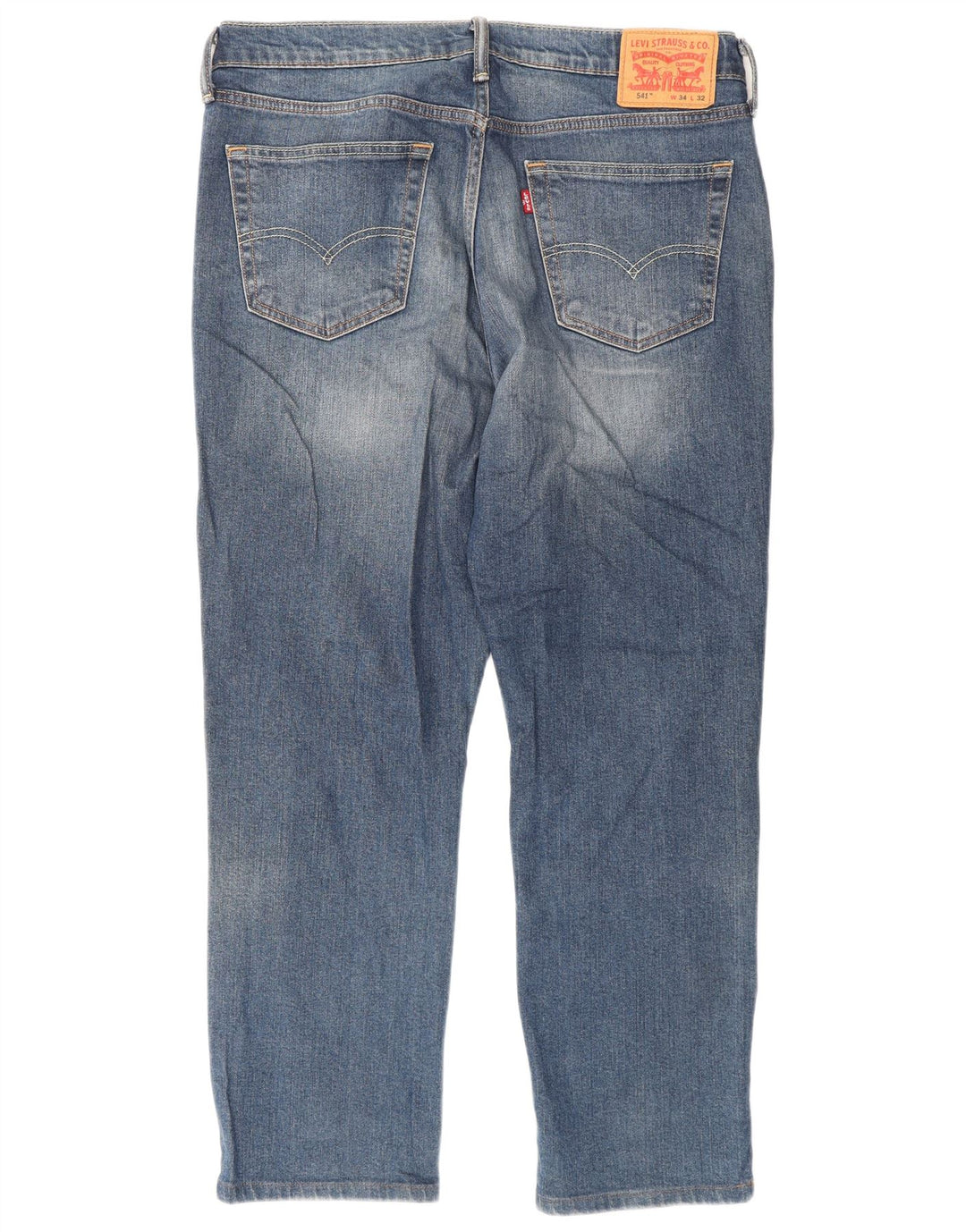 Levi's Uomo 541 Athletic Jeans dritti W34 L32 Cotone Blu