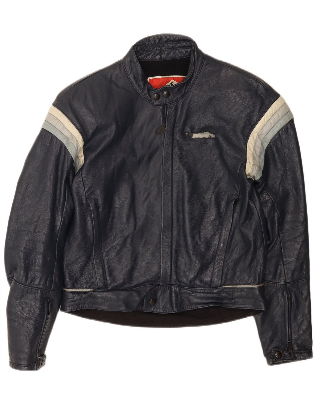 Giacca da corsa in pelle da uomo Dainese IT 50 Medium Blu Navy Colourblock