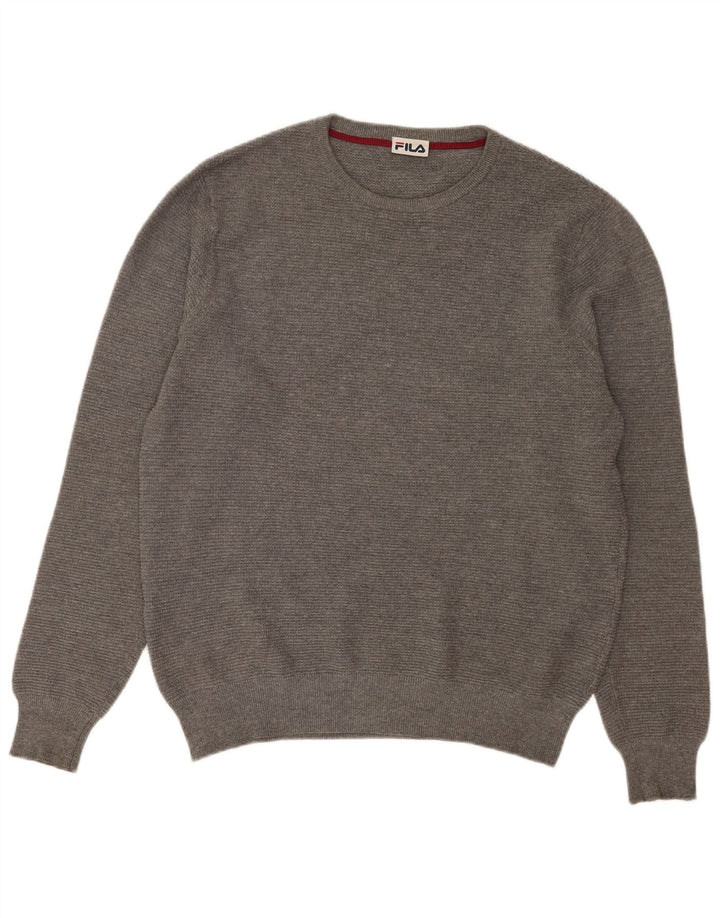 Maglione maglione girocollo da uomo Fila grande grigio
