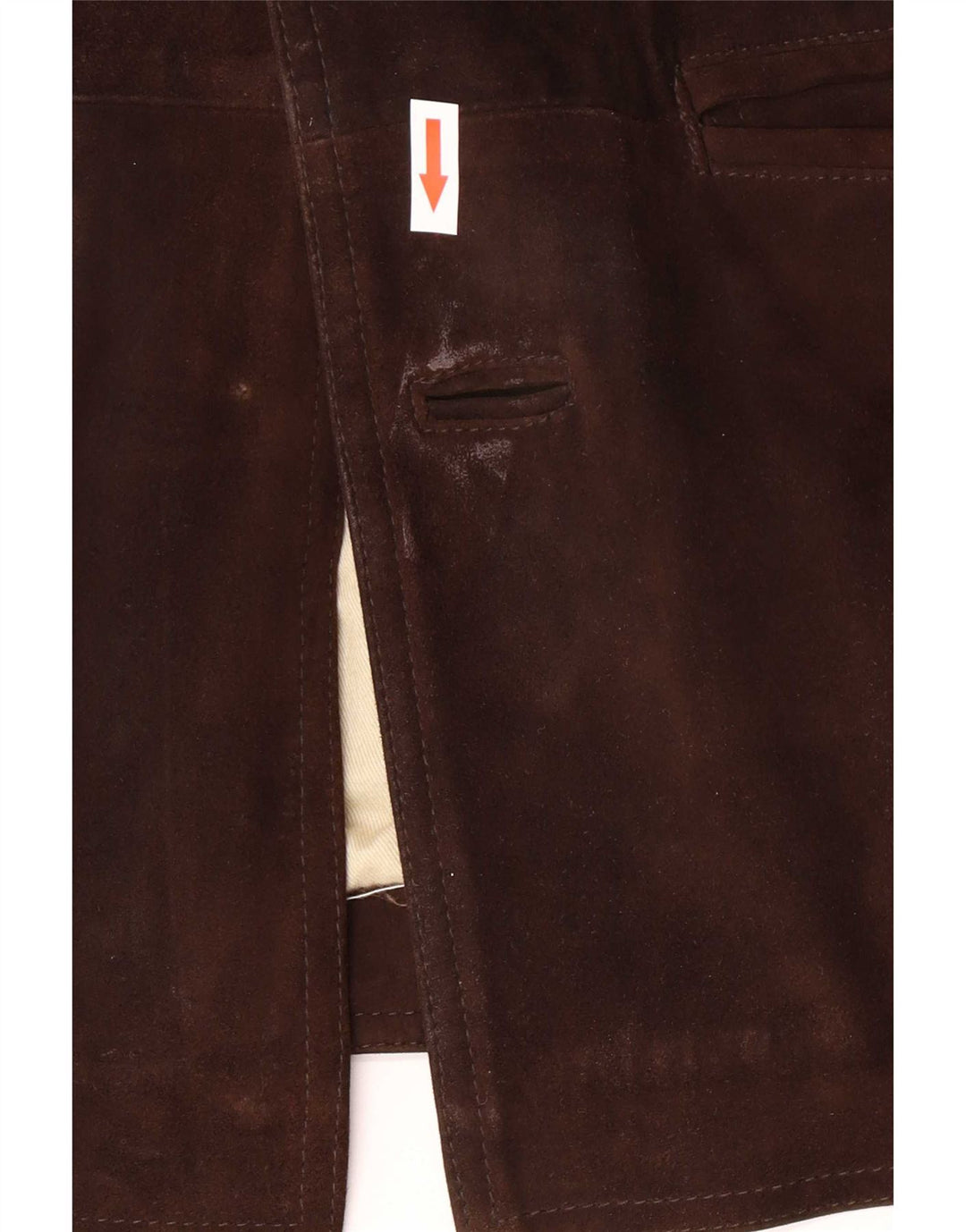 Cappotto giacca a vento in pelle scamosciata da uomo David Moore IT 50 grande in pelle marrone