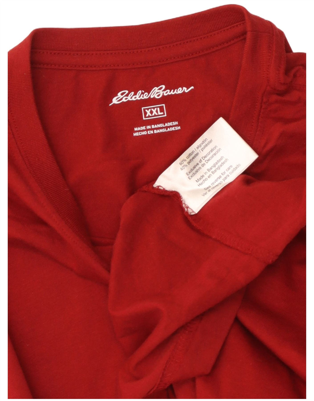 T-shirt da uomo EDDIE BAUER 2XL rossa in cotone