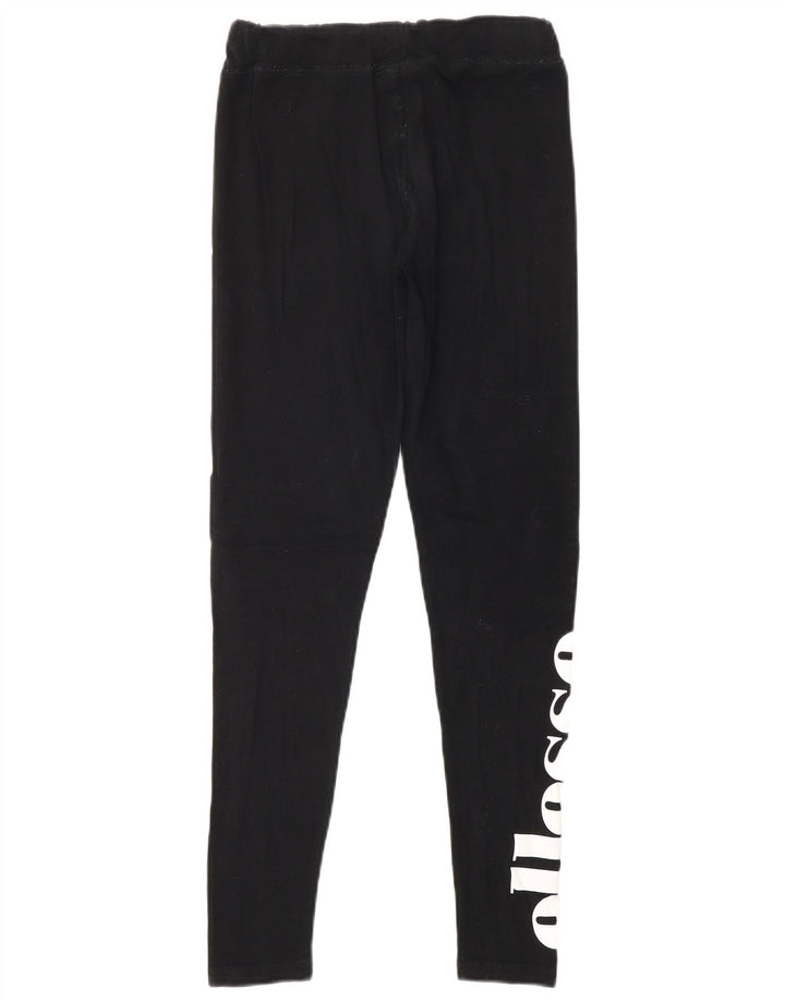 ELLESSE Leggings grafici da donna UK 8 piccoli neri