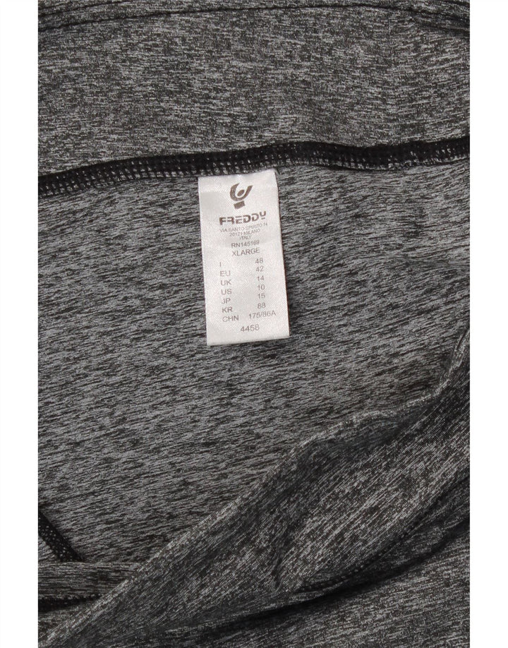Pantaloni da tuta da donna Freddy Capri UK 14 Large Poliestere chiazzato grigio