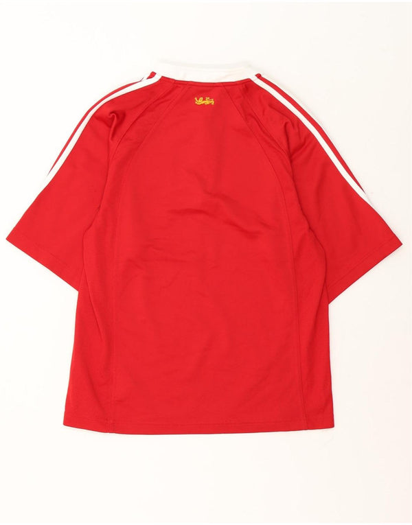 T-shirt grafica Adidas da uomo Zurich Top Small in poliestere color block rosso