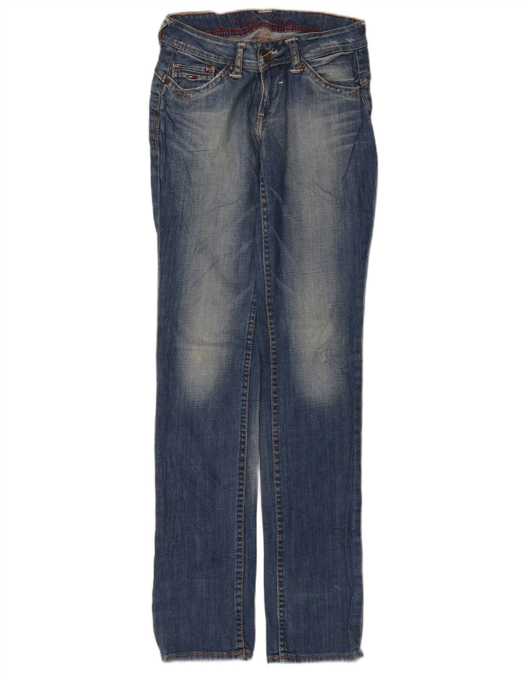 Jeans dritti da donna Tommy Hilfiger W26 L34 cotone blu