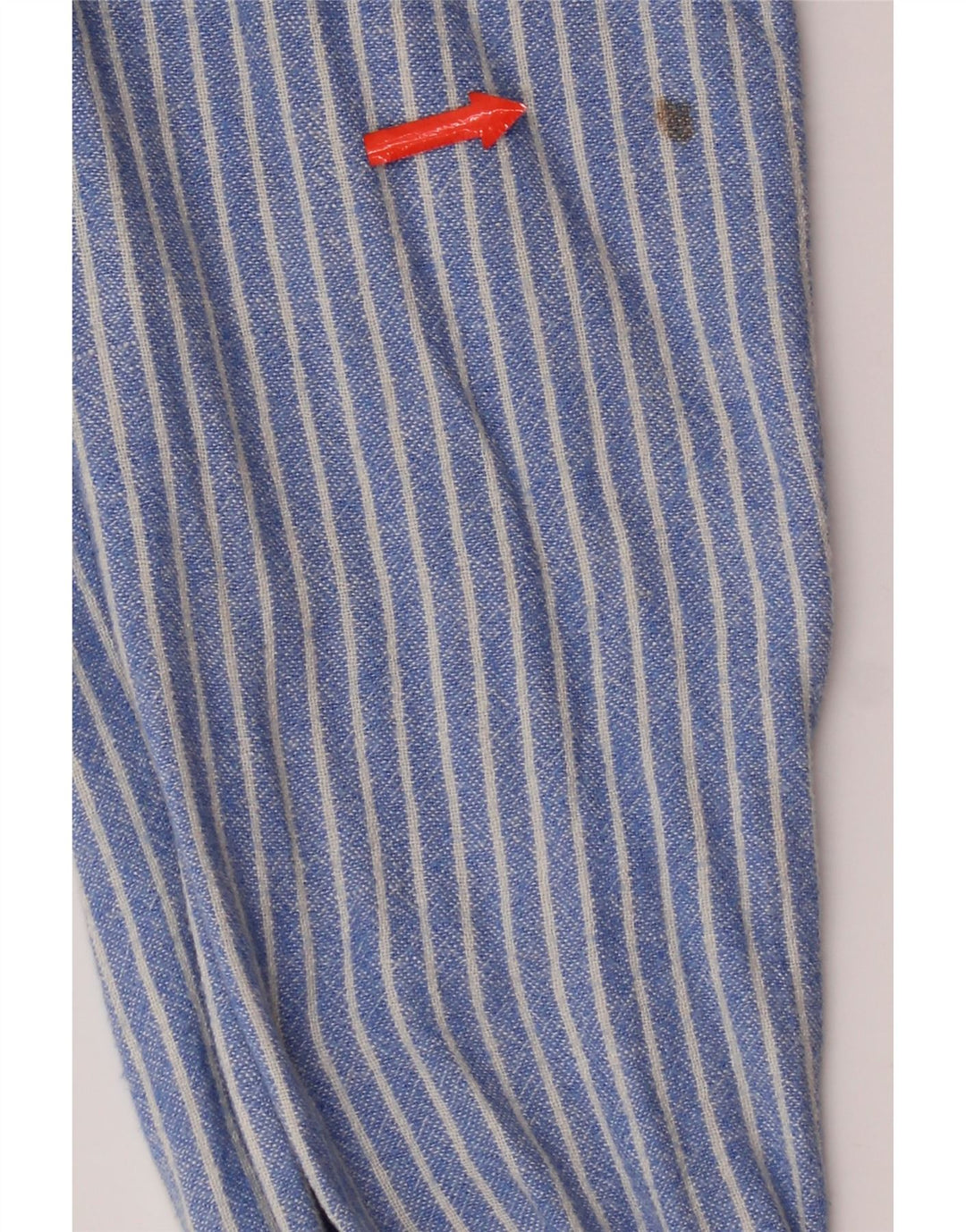 Crew Clothing Camicia da uomo in lino gessato blu medio