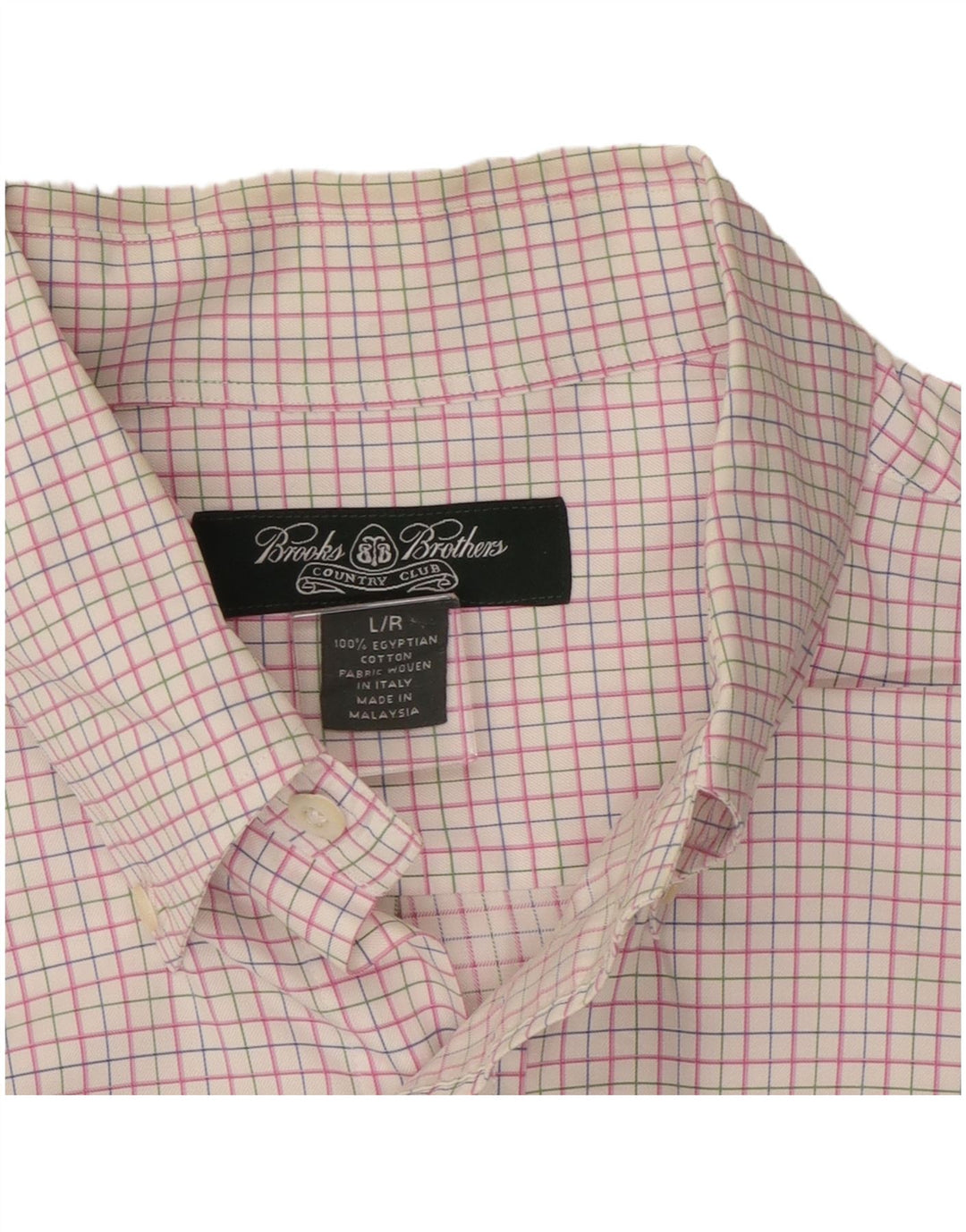 BROOKS BROTHERS Camicia da uomo in cotone a quadri grandi rosa