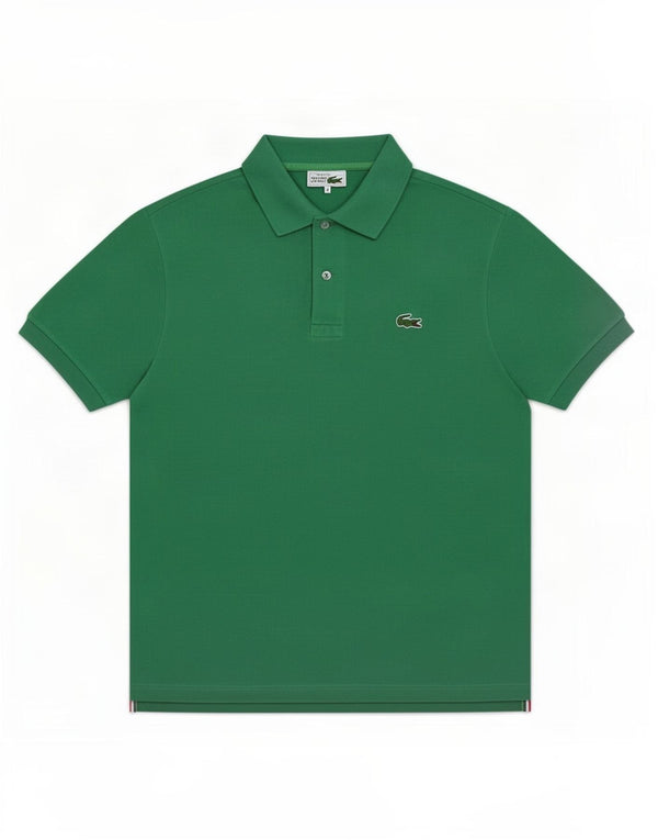 Polo da uomo Lacoste in cotone verde medio