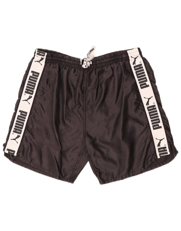 Pantaloncini sportivi grafici da uomo Puma Small in nylon color block nero