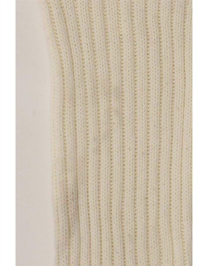 Maglione corto oversize a collo alto da donna Zara UK 10 piccolo bianco