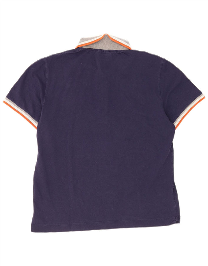 Polo da uomo Lacoste taglia 4 media in cotone blu navy