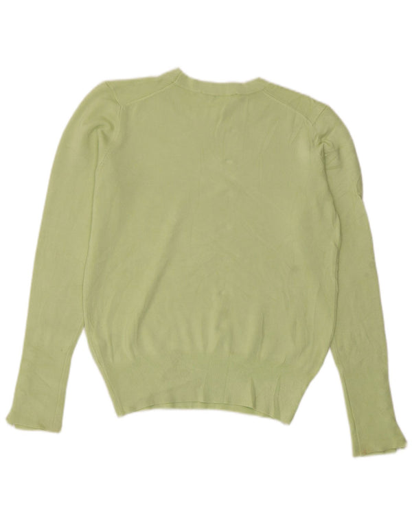 Maglione corto girocollo da donna Zara UK 12 Viscosa verde medio