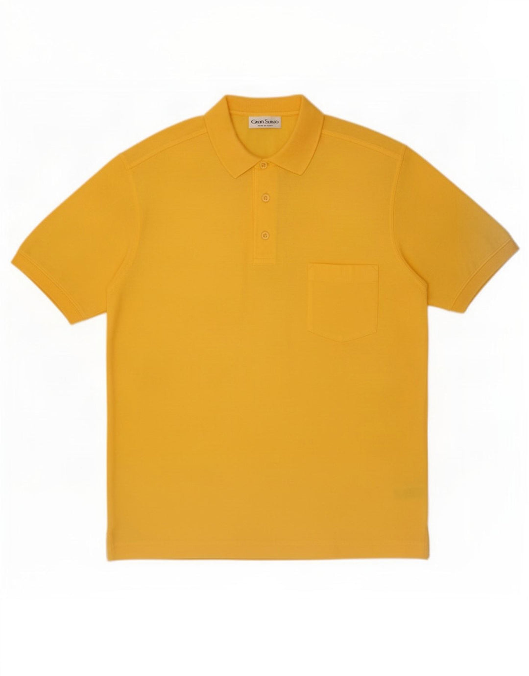 Polo Uomo Gran Sasso Large in Cotone Giallo