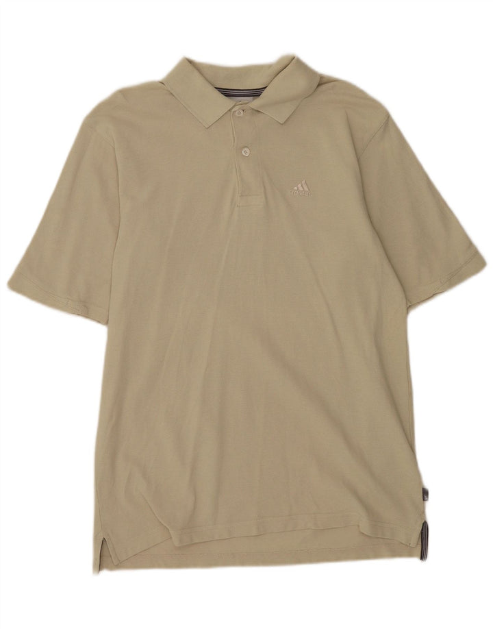 Polo Adidas da uomo piccola in cotone beige