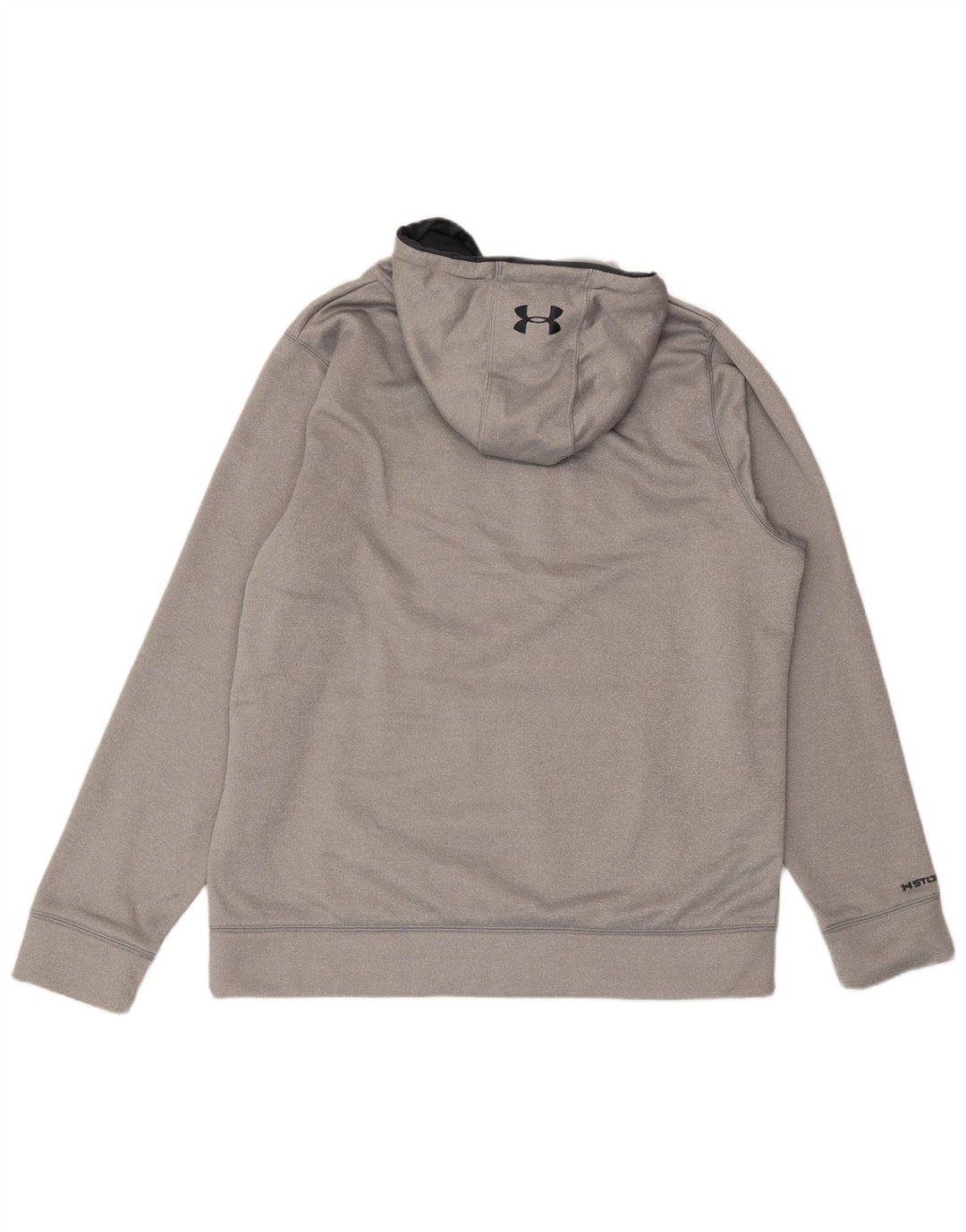Felpa con cappuccio grafica da uomo UNDER ARMOUR grande poliestere grigio