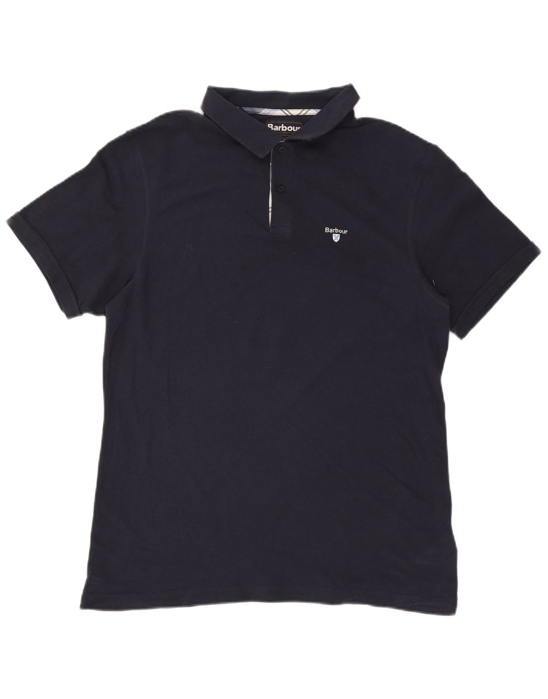 Polo da uomo Barbour XL in cotone blu navy