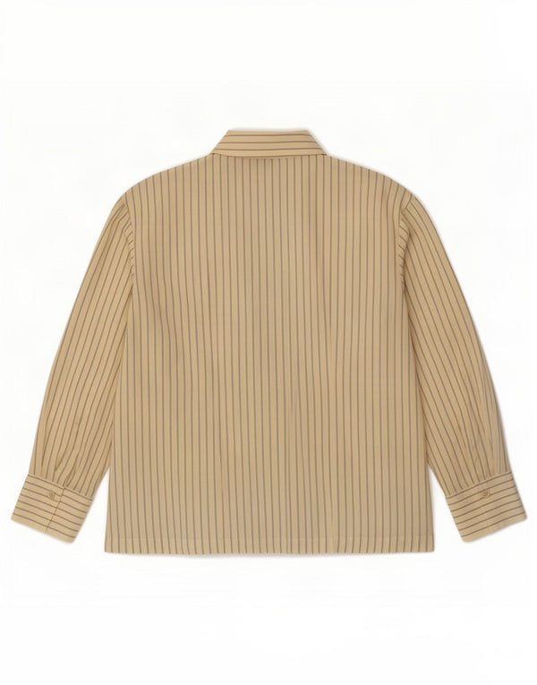 Camicetta da donna Marks & Spencer Wrap Shirt UK 16 grande gessato beige