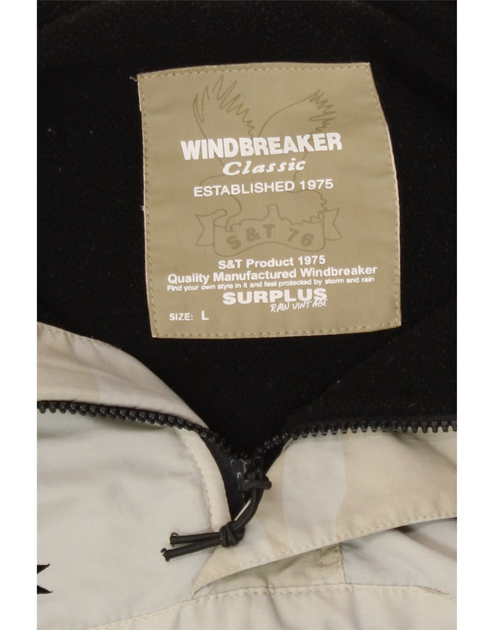 Giacca a vento con cappuccio da uomo Surplus UK 40 Large Beige Camouflage