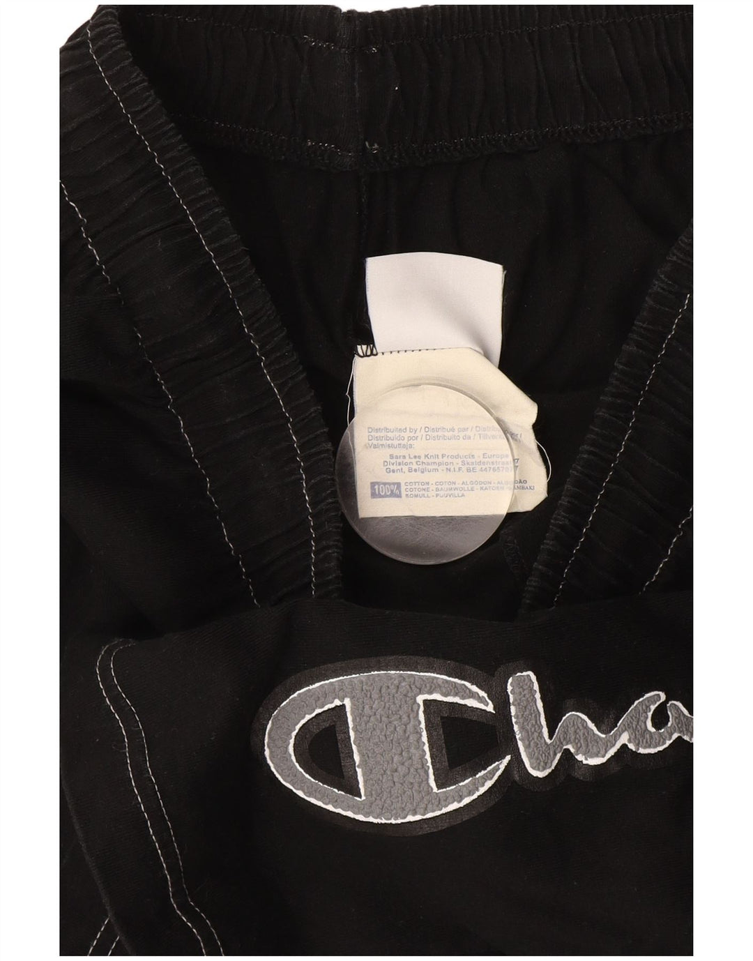Pantaloncini sportivi grafici da uomo Champion in cotone nero medio