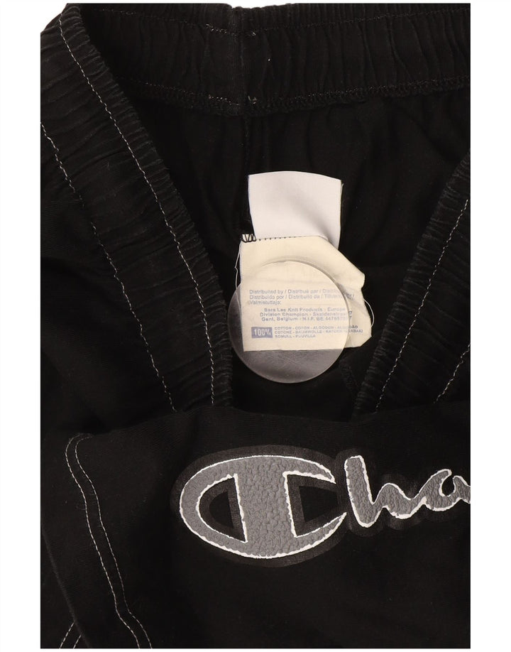 Pantaloncini sportivi grafici da uomo Champion in cotone nero medio