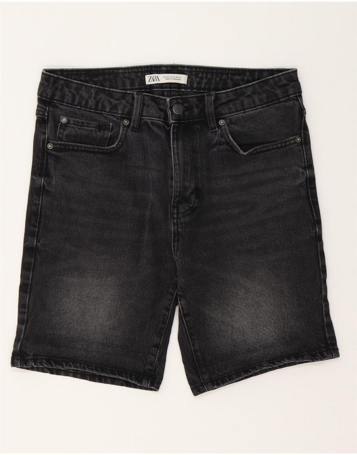 Pantaloncini di jeans da uomo Zara EU 38 piccoli W30 neri