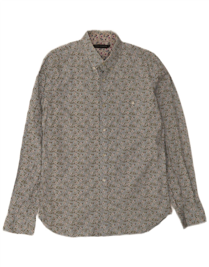 Camicia da uomo French Connection blu medio floreale