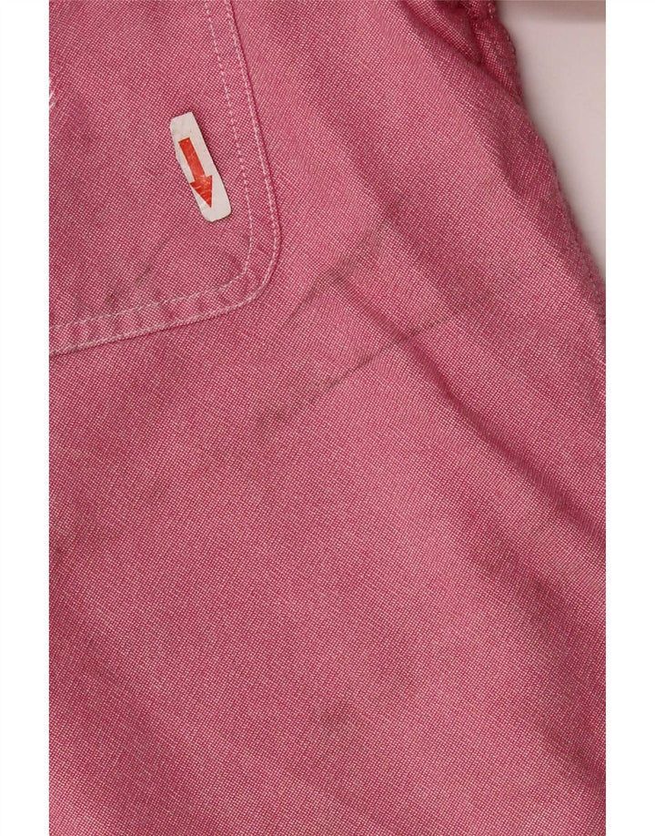 Camicia da uomo Chaps piccola in cotone rosa