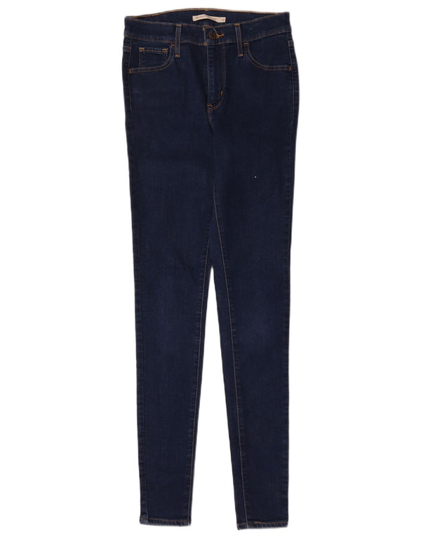 Levi's Womens 720 High Rise Super Skinny Jeans W26 L31 Navy Blue Cotton