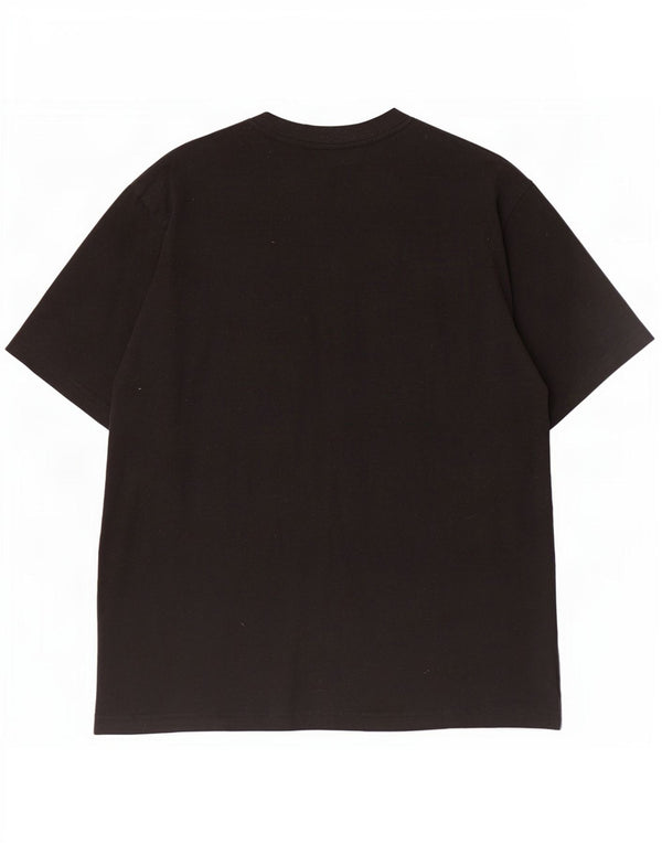 T-shirt Fila da uomo Top in cotone nero medio