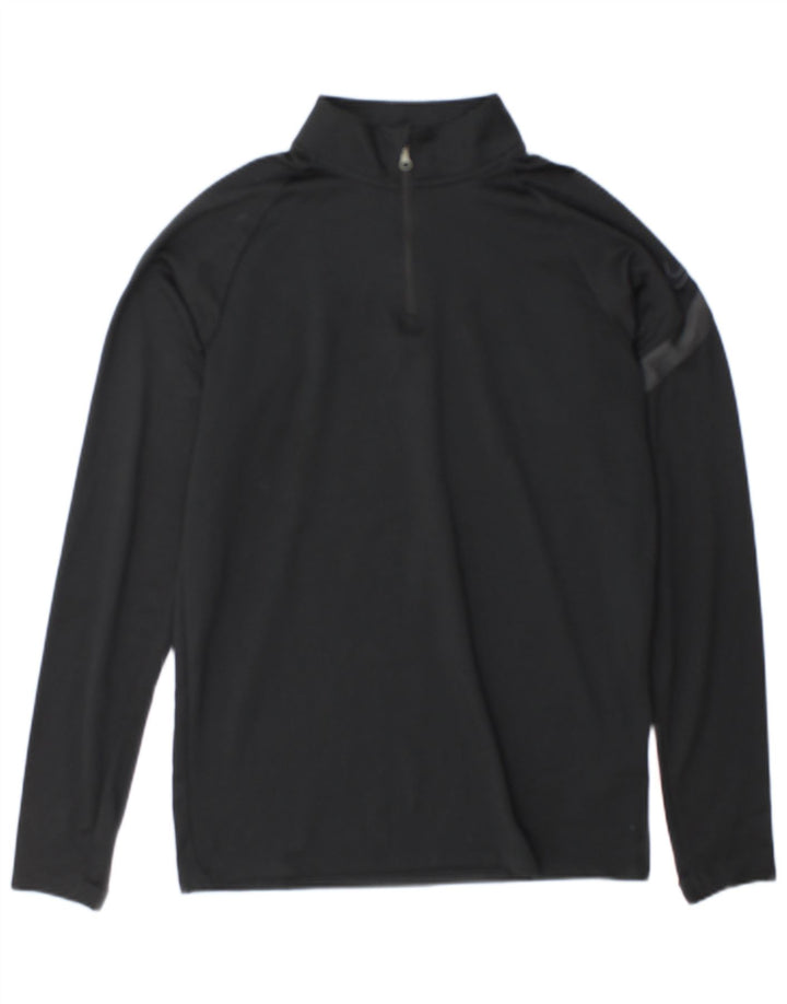 Top della tuta da ginnastica Nike Dri Fit Graphic Zip Neck da uomo, piccolo, nero